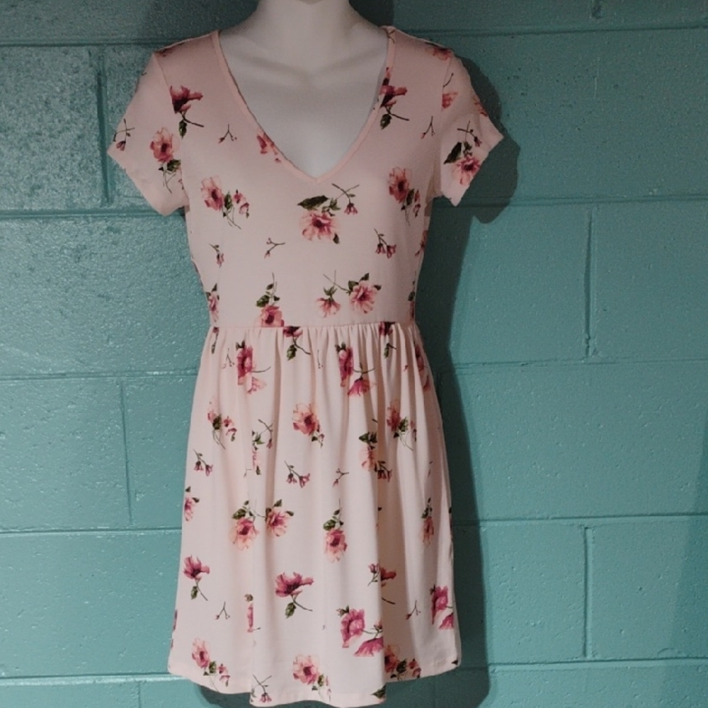 Forever 21 Blush Pink Floral Mini Dress